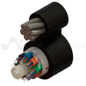 Cable de fibra óptica dieléctrico G652D 036 fibras PBTP C9DIELVHEB036,  Marca ICOPTIKS